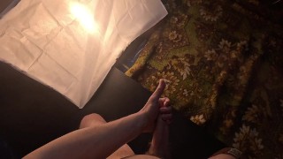 4k - dirty talk and moans as i jerk off my big cock imagining our hot sex