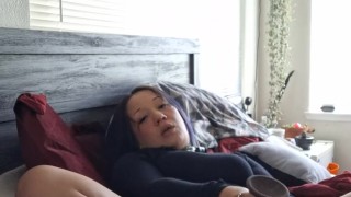 Huge dildo stretching me out