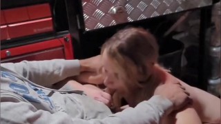 Hubby's boss fucks girlfriend in bar cuckold and cums inside her