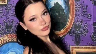 Goth Girl Pigtails Takes Off Bra In Haunted House With Music