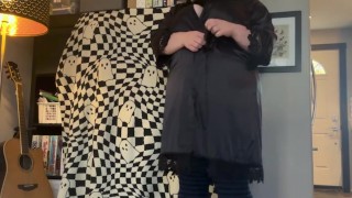 BBW milf strip tease