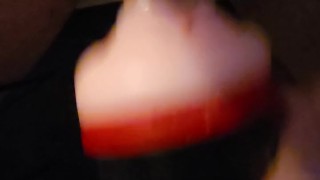 Solo Pocket Pussy Jerk With Horny Young Dad