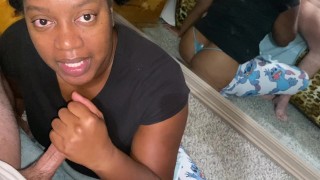 A Promised Late Night Blowjob For Him After Work