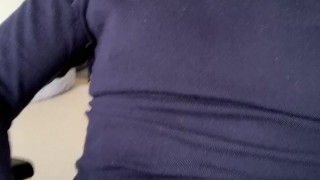 Jacking off in my jeans and Hollister boxers, sagging a bit. Nice orgasm on my jeans too