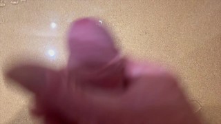 Cumming for you in a hotel bathroom