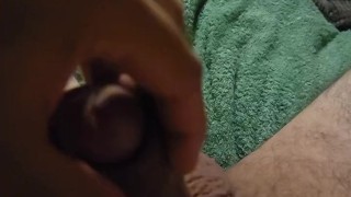 Playing with my fat dick