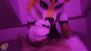 POV Slutty school girl gets her mouth stuffed and rides me till I cum