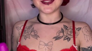 Alt Girl Says Hi, Then Swallows Entire Dildo (DEEPTHROAT VID)