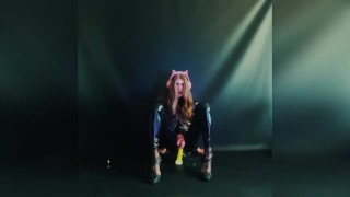 Mira loves latex and a good workout for her asshole