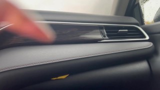 Big tits in the car