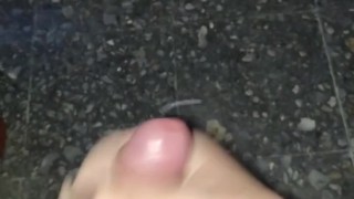 Massive cumshot after edging myself