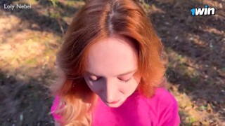 Met a strange girl in the forest and fucked her right away - Loly Nebel