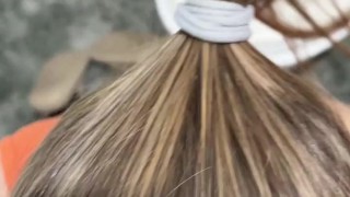 Hermosa colegiala latina me hace acabar en 3 minutos en la ducha. POV