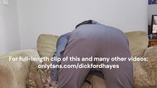 Daddy has a job for you: smell his strong sulfur farts up close!