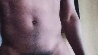 African attire performance beautiful sexy black hunk showing of softy cock