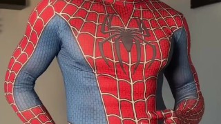 Horny spiderman with big dick