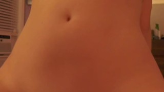 Cute redhead goth riding