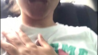 My girlfriend sends me a video of her taking and showing her tits.