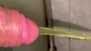 pissed hard in my sister's bathroom.