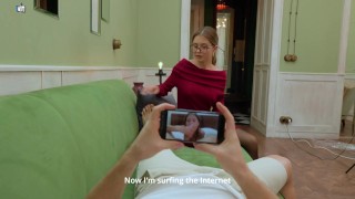 Cheating Wife Jumps On Huge Cock For His Silence. Fed Her Cum. POV.