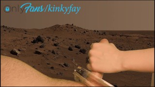 CUTE GIRL EDGES SUBMISSIVE FRIENDS COCK TO MULTIPLE ORGASMS ON MARS