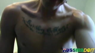 Blue Eyed Australian Gay Beckett Masturbates His Hard Dick