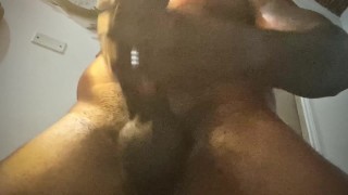 10 inch UNCUT BBC STROKES HARD DICK