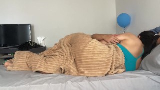 Hot and very wet sex under the blanket