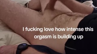 Intense male orgasm after an epic wank