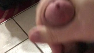 Masturbating my hard cock after weeks of not cumming