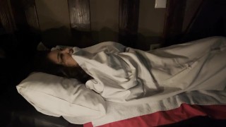 Nun Monika Fox masturbates with candles and squirts