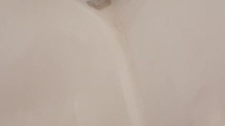 Shower wank jerk