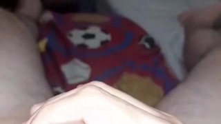 Masturbandome, leche rica, saliendo, de mi, gran verga