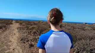 FLASHING FOR DADDY WHILE WE LOOK FOR A PLACE TO STRETCH MY TIGHT LITTLE PUSSY