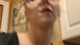 Peeing in Black Crop Top