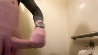 Public Bathroom Rubbing Thick Cock