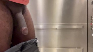Getting hard in the elevator
