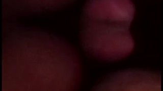 Brunette shemale gets her big ass licked and screwed by a dude with huge dick outside