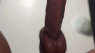 Cute ebony teen Rides Torso in mirror