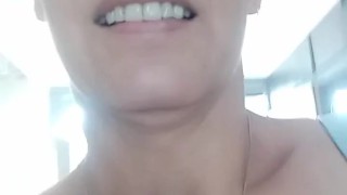 Compilation of outdoors and public flashing, pussy play and cum walk