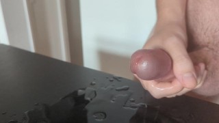 Close Up Piss squirting cum explosion - Great finish