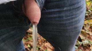 Pissing outdoors