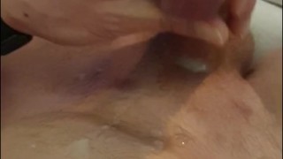 An explosive cumshot with lots of cum