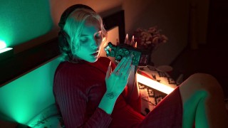 ASMR Ear Licking & Close Breathing in Red Dress