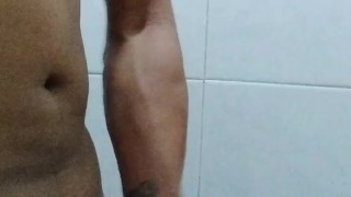 Lonely guy find a moment of self gratification