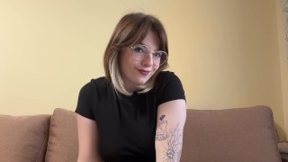 Beautiful brunette shows off her lush tits