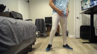 I peed my pants and size 8 sneakers