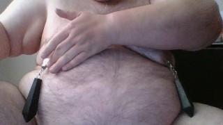 Gewichte an meinen Titten