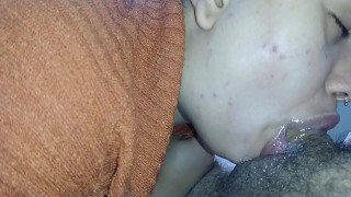 bitch woke up thirsty to swallow a dick, fuck her deep throat