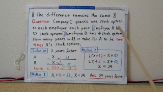 Grants Stock Option each year.[JapanMath](Titjob)